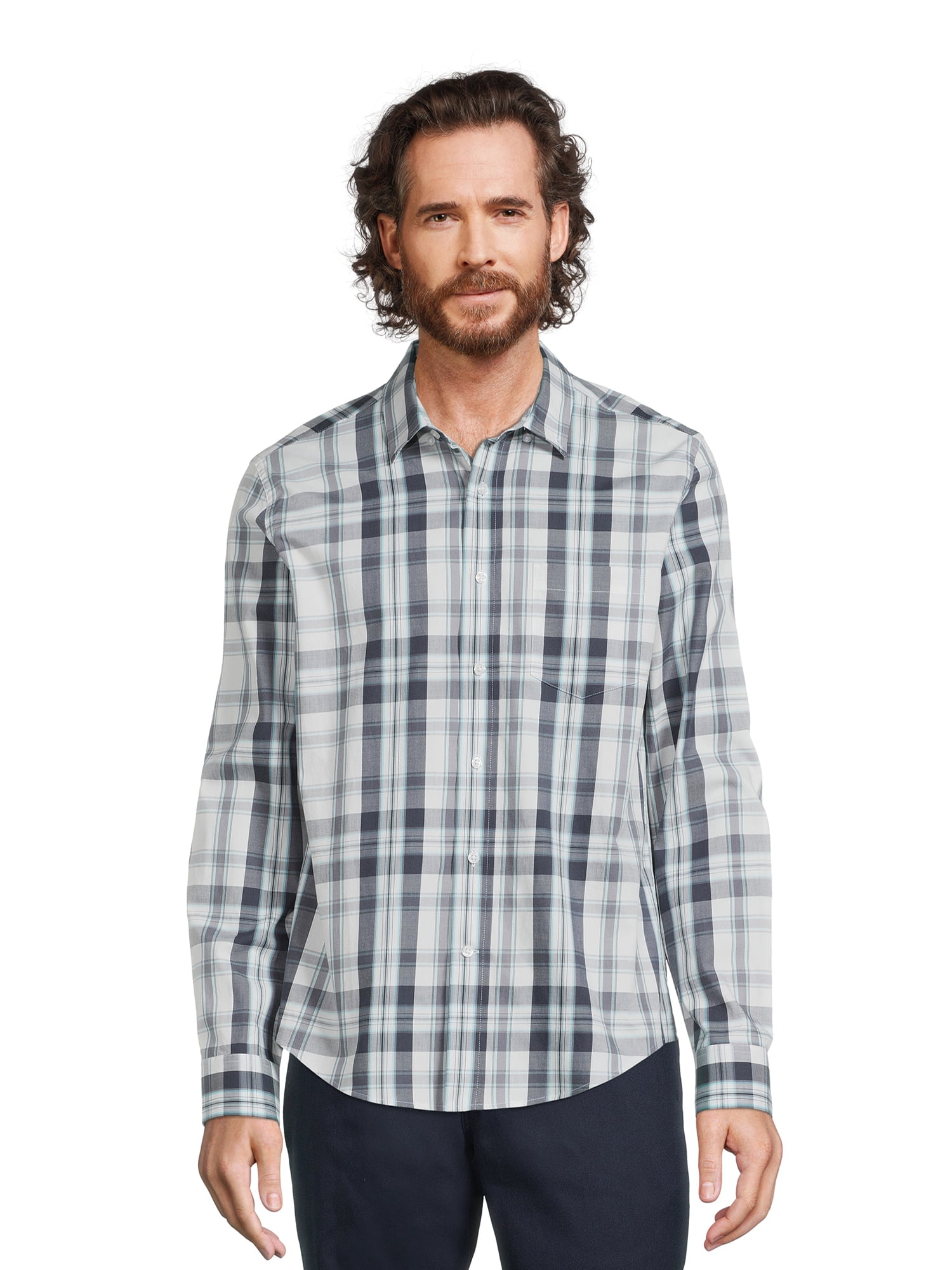 Poplin shirt for men  semi-fitted main image 1