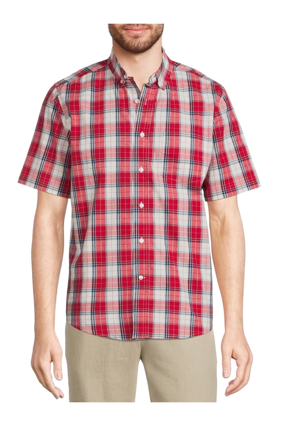 Men’s Poplin Shirt with Short Sleeves