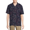 thumbnail image 1 of George Men's Printed Button Front Shirt with Short Sleeves, 1 of 5