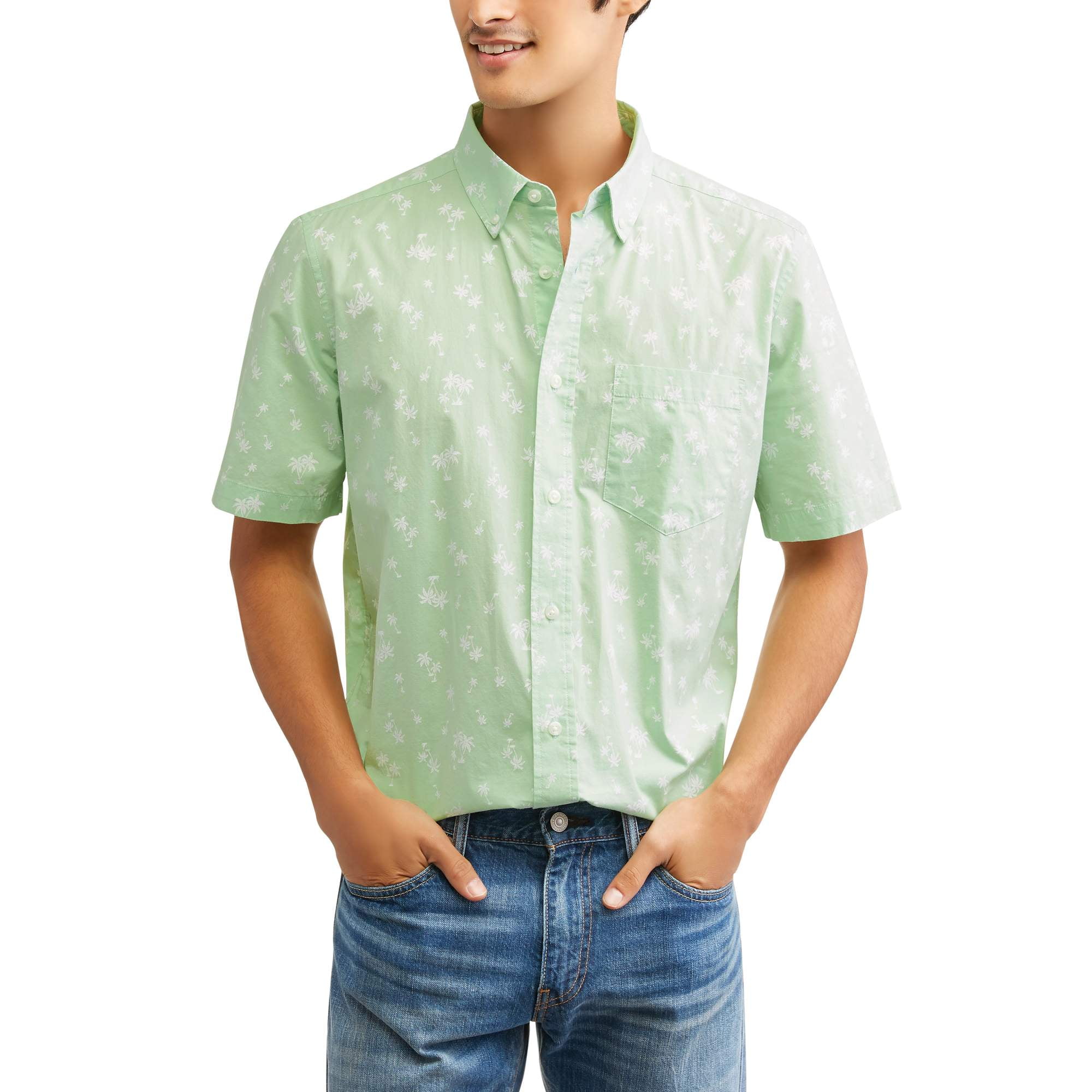 Men's Long Sleeve Stretch Woven Shirt - Gusty Grey main image 0