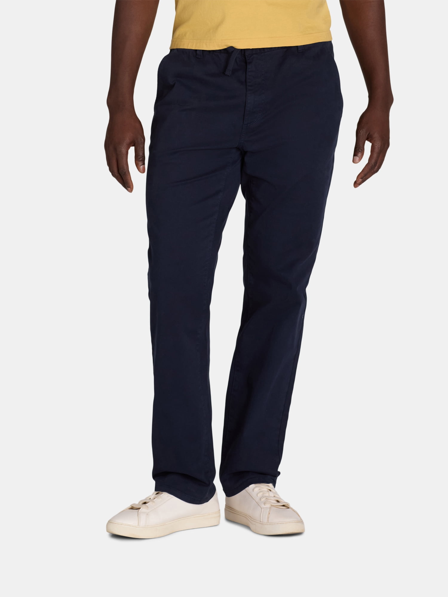 George Men's Slim-Fit Pull On Chino Pants, Sizes S-2XL, Smooth Cotton ...