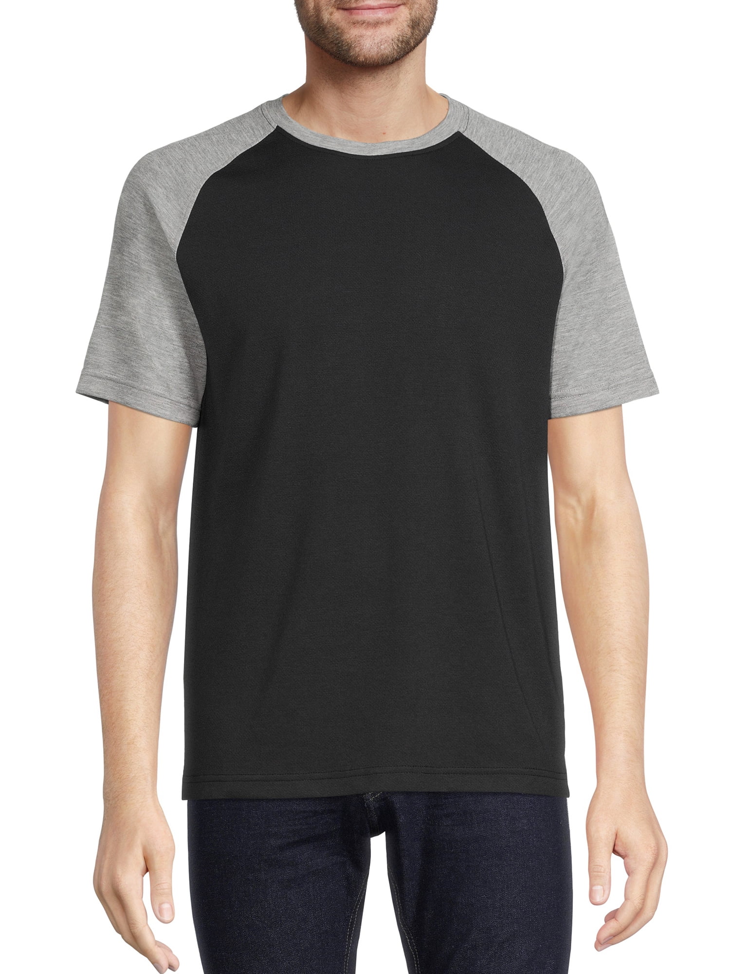 Men's Raglan Colorblock Short Sleeve TShirt, up to Size 3XL