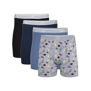 George Men's Regular Leg Boxer Briefs, 4-Pack, Sizes S- XL