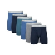 George Mens Regular Length Boxer Briefs, Assorted Colors, 6-Pack, Sizes S-3XL