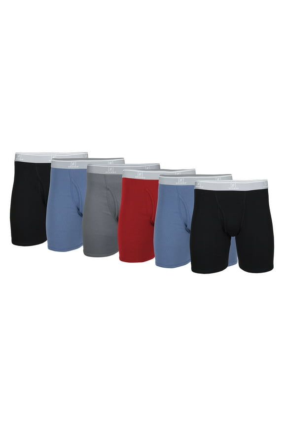 Men's Regular Leg Boxer Briefs, 6-Pack