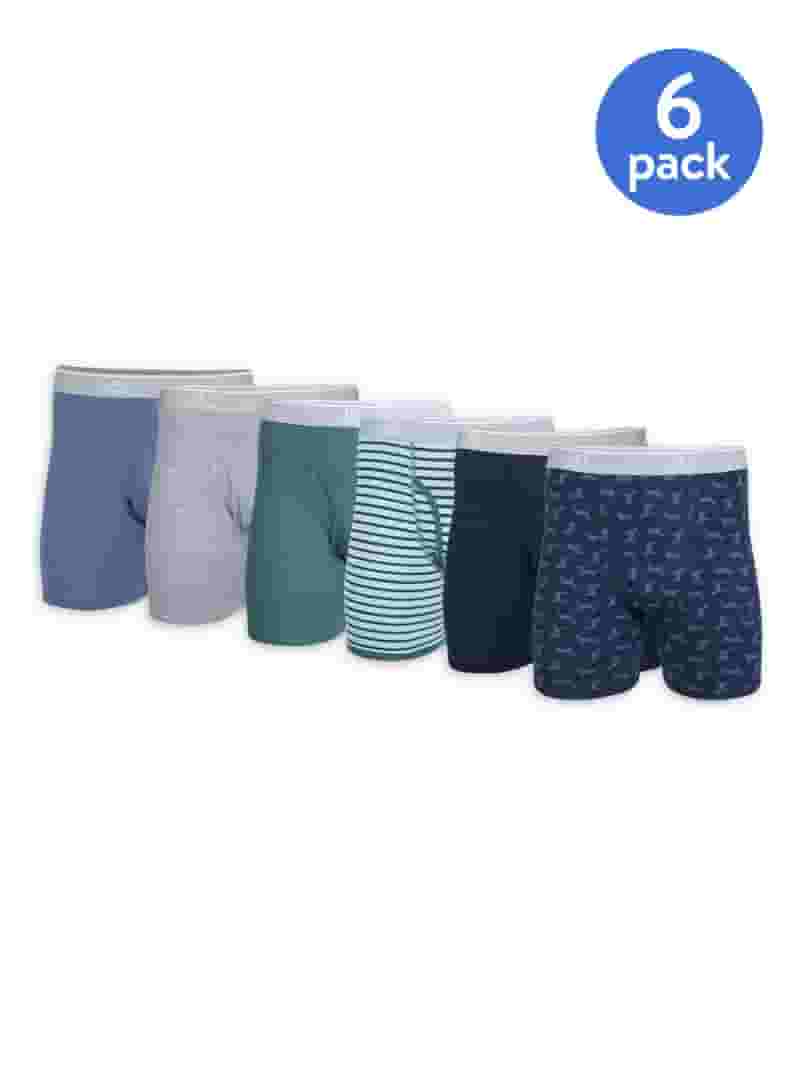 George Men's Regular Leg Boxer Briefs, 6-Pack - Walmart.com George Men's Regular Leg Boxer Briefs, 6-Pack - Walmart.com