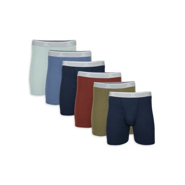 George Men's Regular Leg Boxer Briefs, 6-Pack