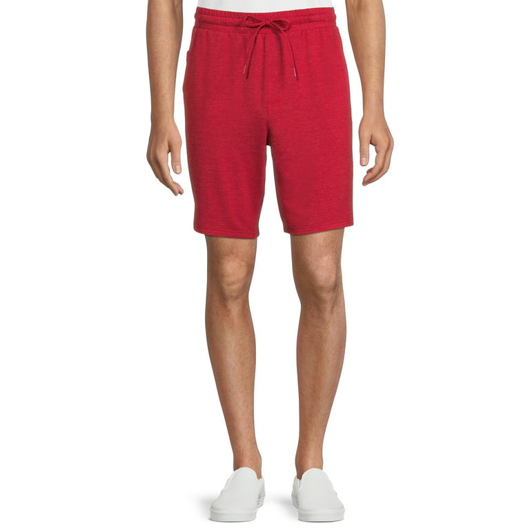 Jockey Men's Knit Sport Shorts- 9411 (Charcoal Melange & Shanghai Red) -   - Feel Free