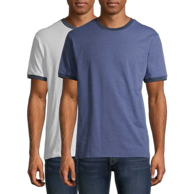 Fremskreden ære erosion George Men's Short Sleeve Ringer T-Shirt, 2-Pack - Walmart.com