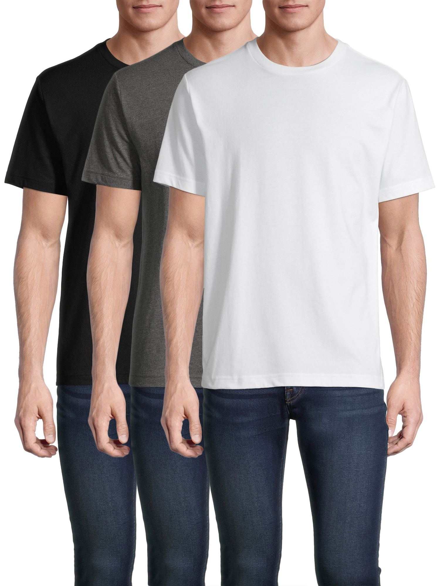 George Men's Short Sleeve Solid Crewneck T-Shirt, 3-Pack - image 1 of 4