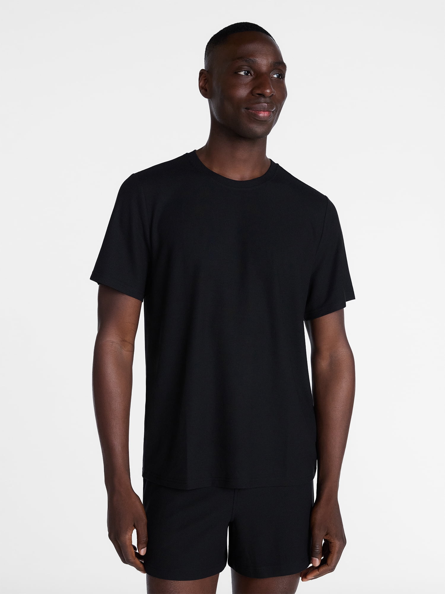 George Men's Waffle Knit Sleep Tee with Short Sleeves, Sizes XS-3XL