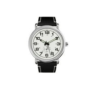 George Mens Silver Tone Round Watch with Easy Read Dial