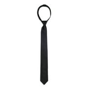 George Men's Skinny Zipper Tie, Black