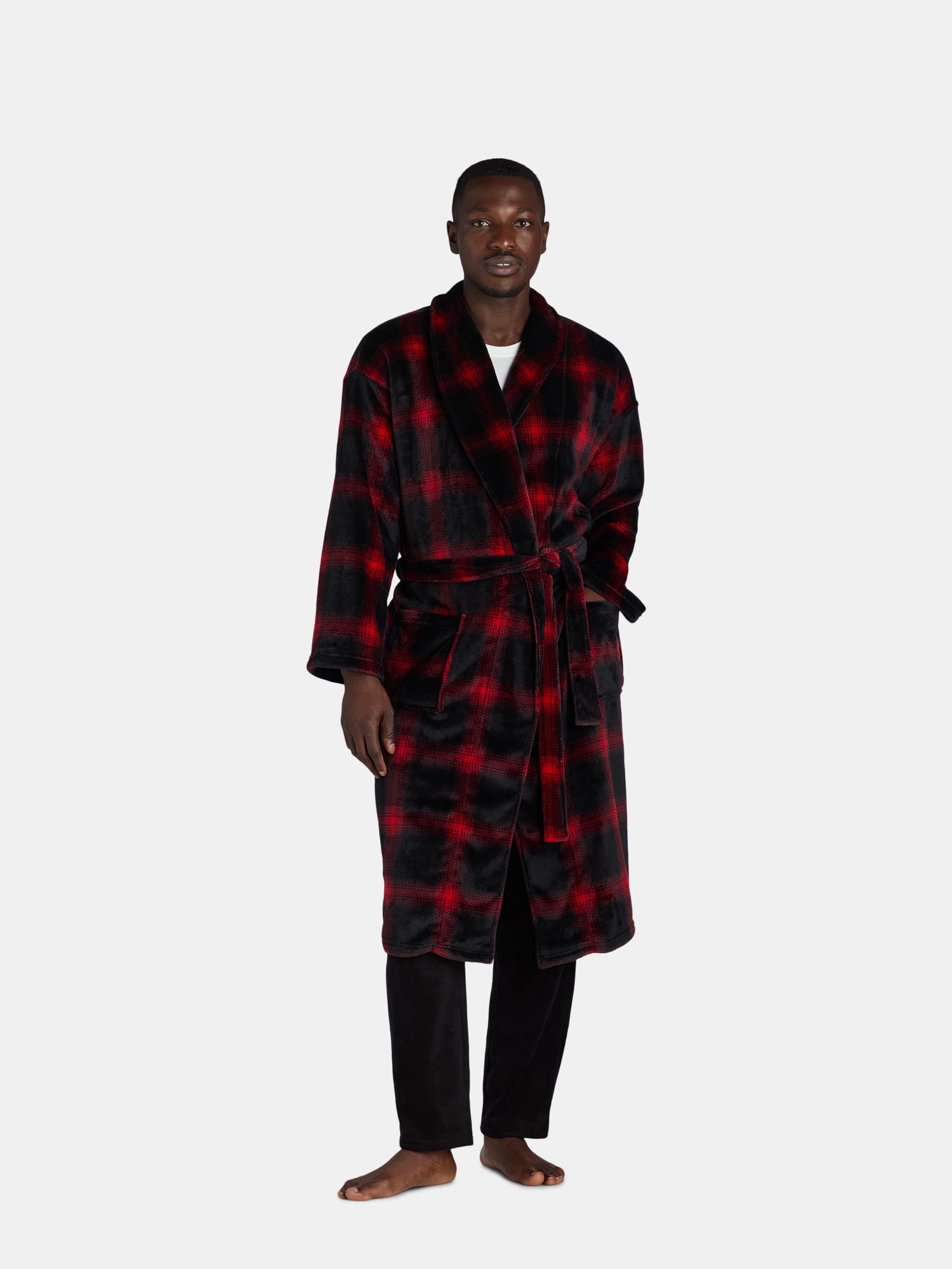 Veseacky Men's Pajama Sets Fleece Long Sleeve Soft Pajamas