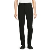 George Men's Slim Fit Flat Front Comfort Stretch Dress Pants