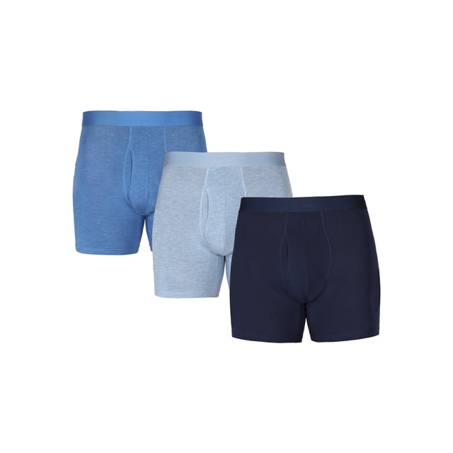 George Men's Soft Touch Rayon Boxer Briefs Underwear with Anti-Odor ...