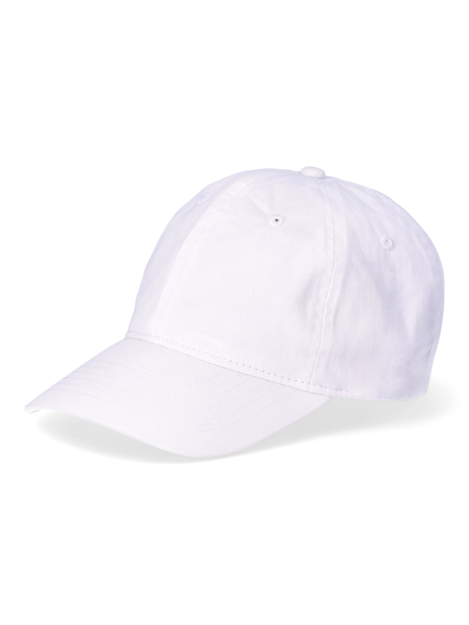 Men's Solid Cotton Twill Baseball Cap, Adjustable Strap, Arctic