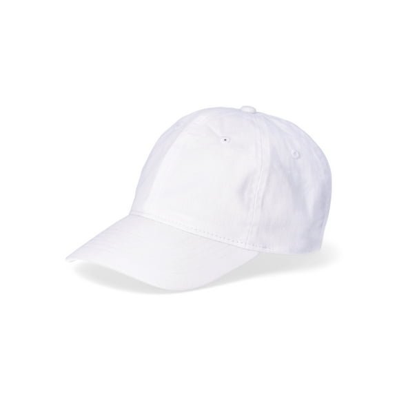 George Men's Solid Cotton Twill Baseball Cap, Arctic White