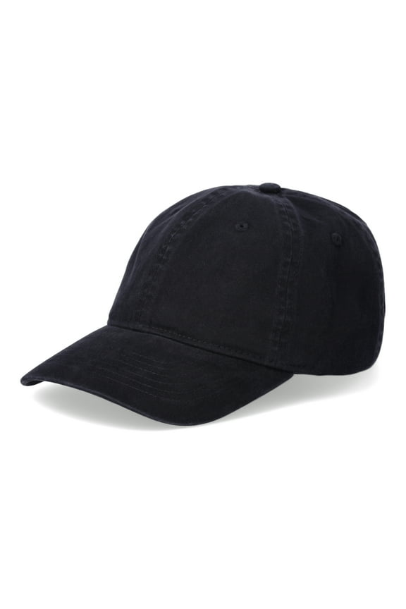 Men's Solid Cotton Twill Baseball Cap, Black Soot