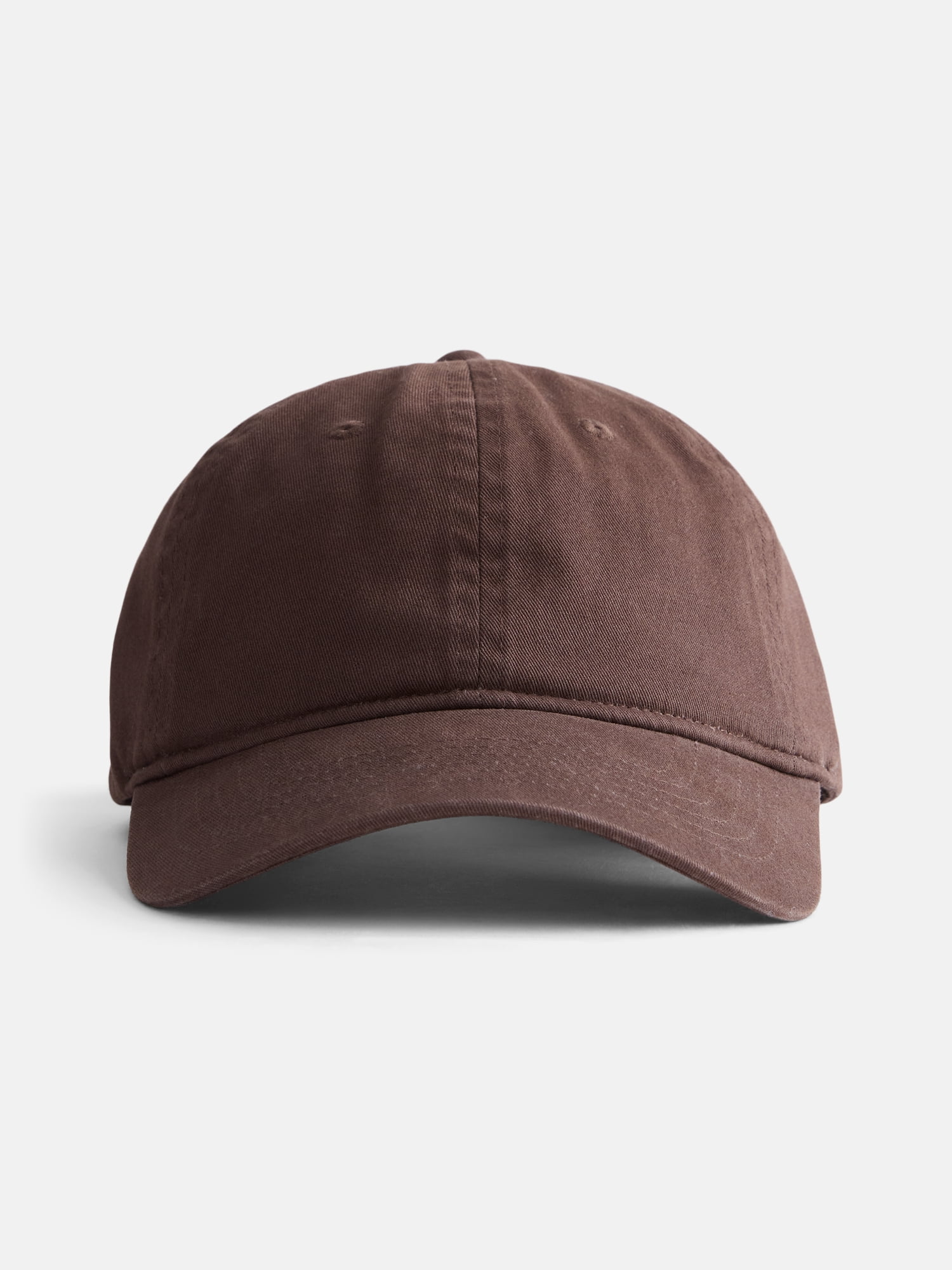 George Men's Solid Cotton Twill Baseball Cap, Brown Basket