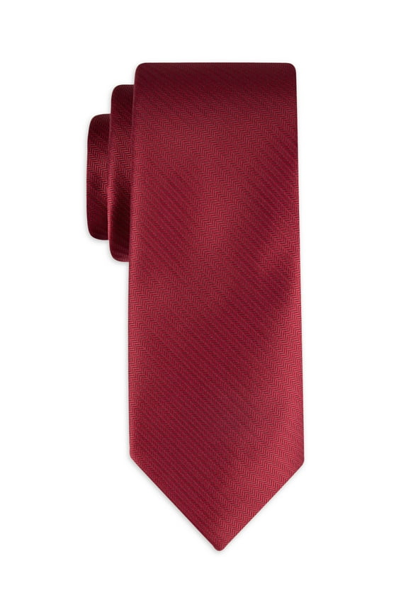 Men's Solid Red Slim Necktie