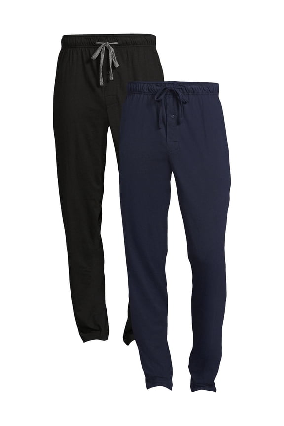 Men's Solid Sleep Pajama Pants, 2-Pack