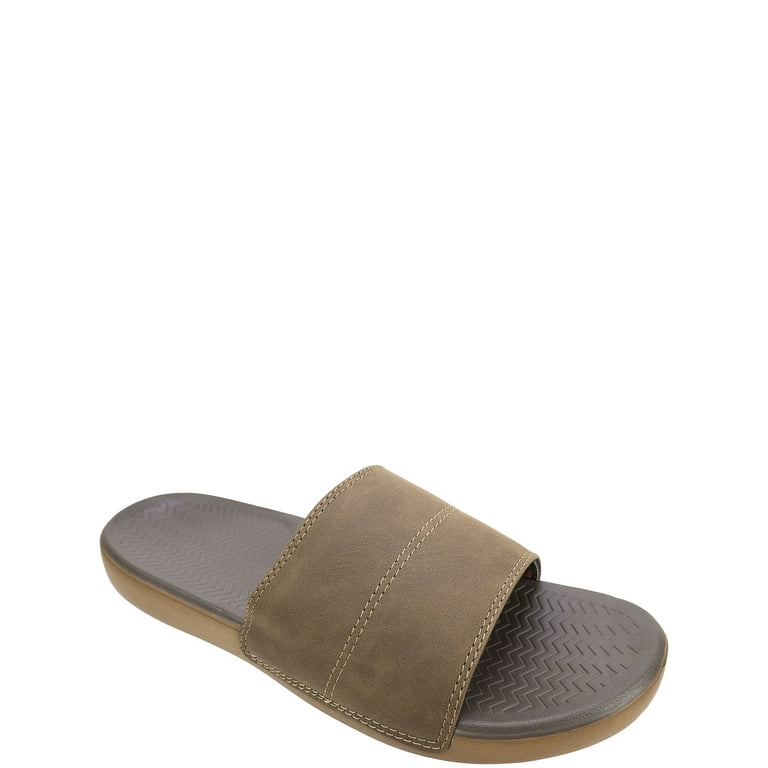George Men s Street Slide Sandals with Arch Support Walmart