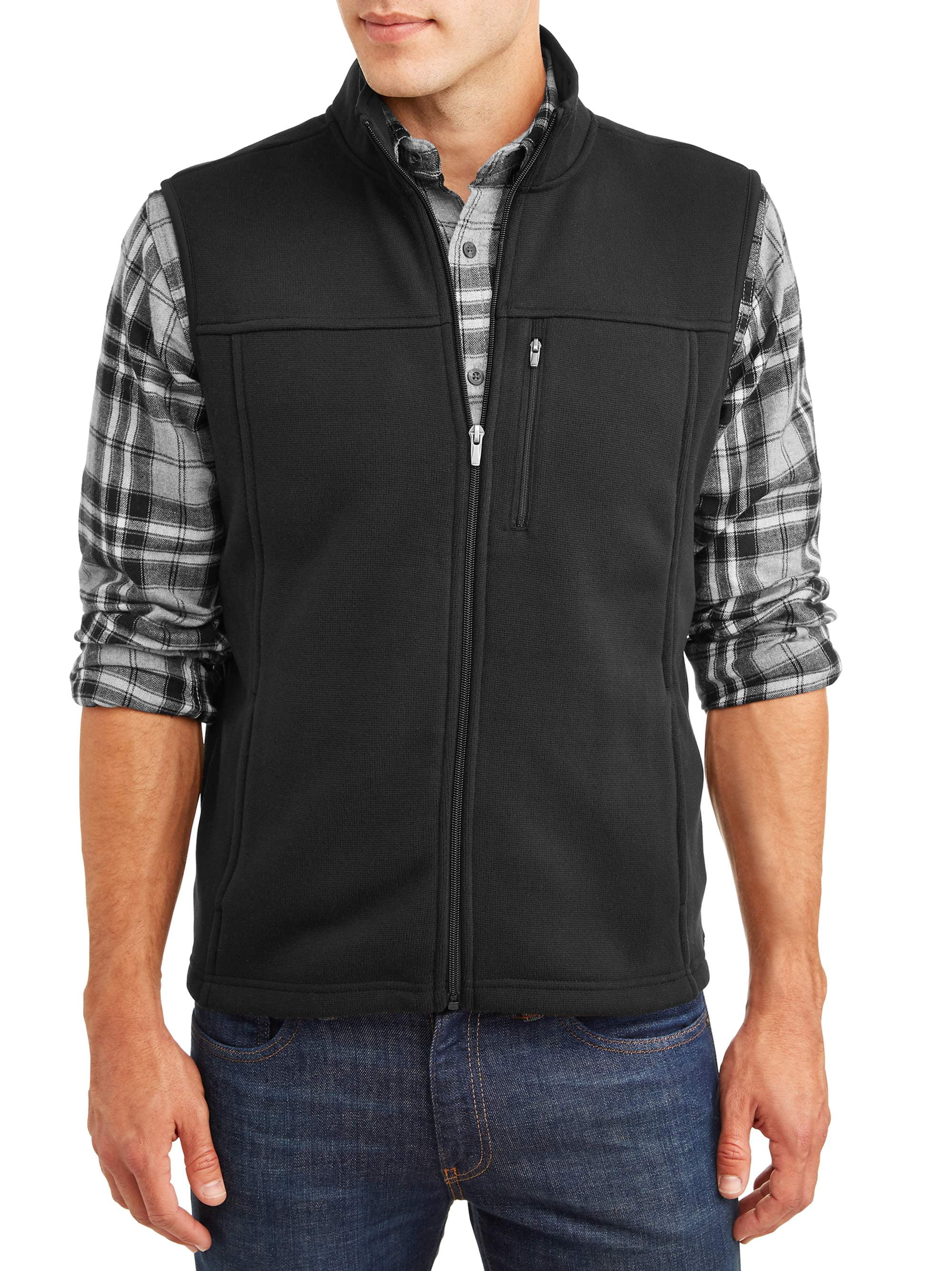 Men's Sweater Fleece Vest, up to Size 5XL