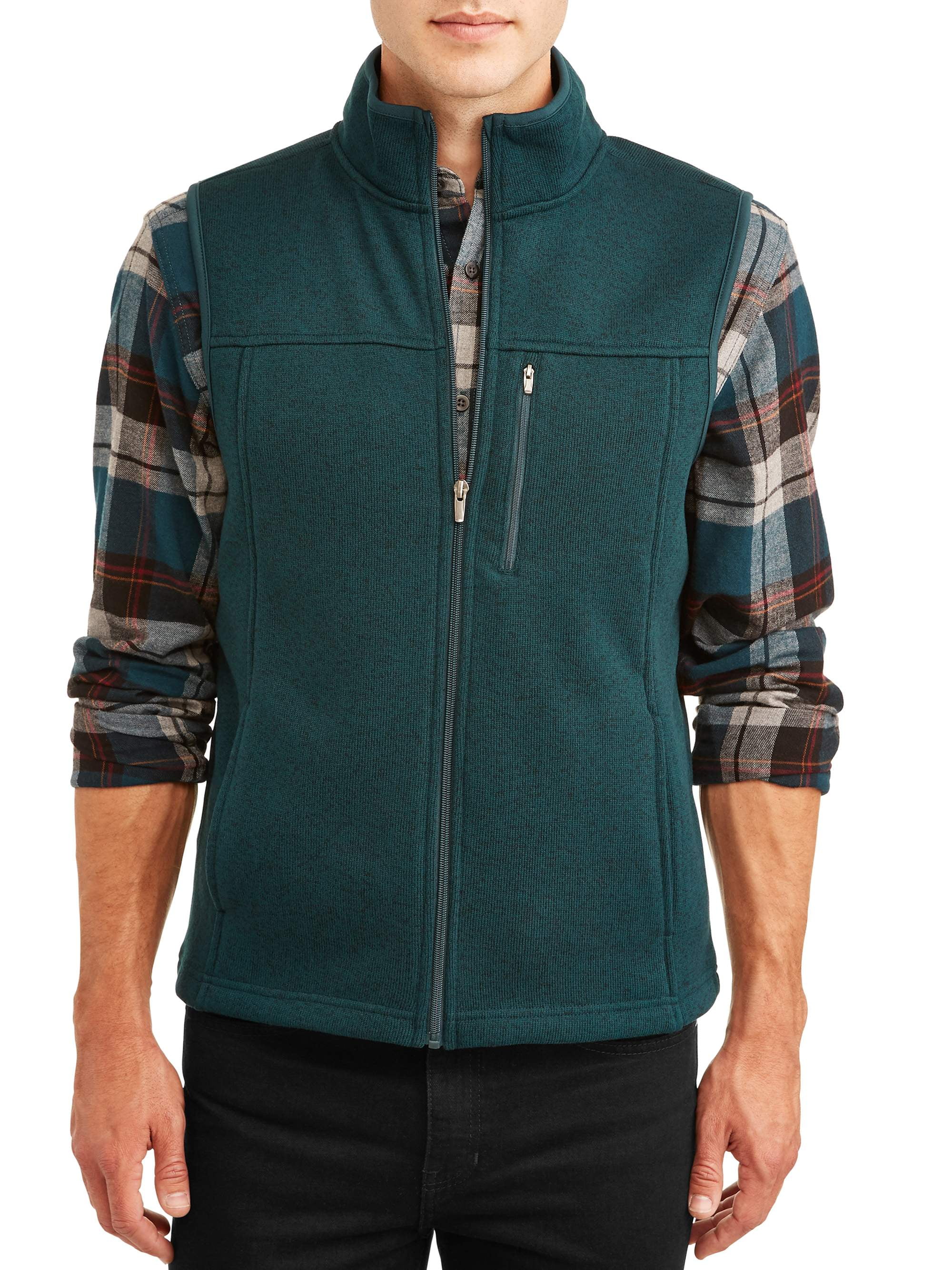 Men's Sweater Fleece Vest, up to Size 5XL