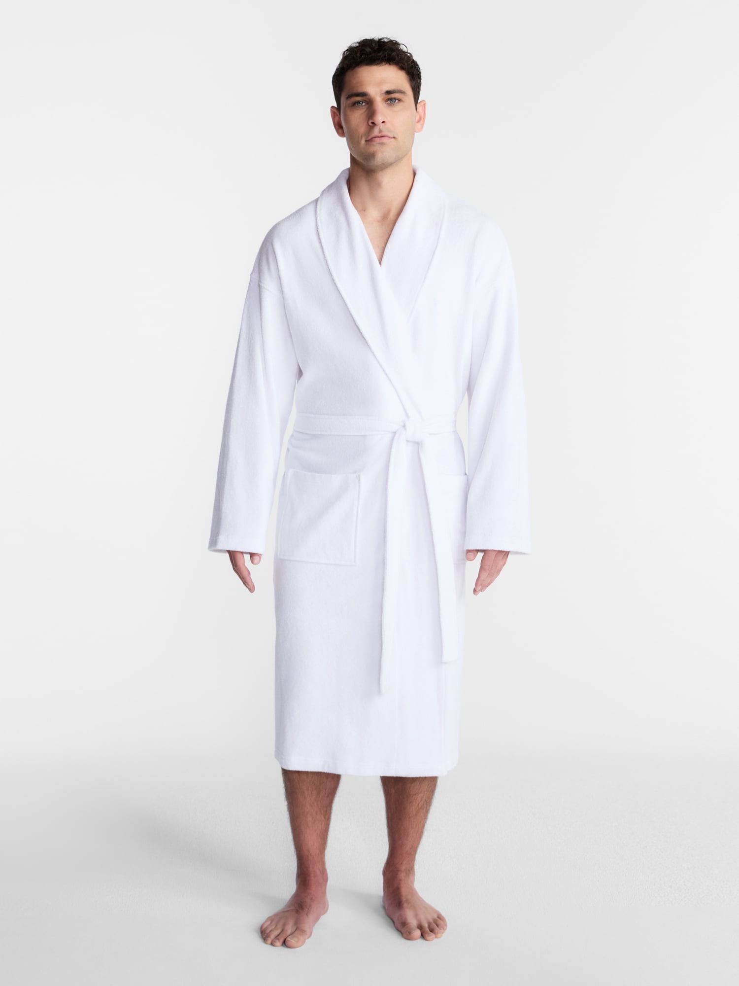 George Men's Terry Cotton Robe, One Size