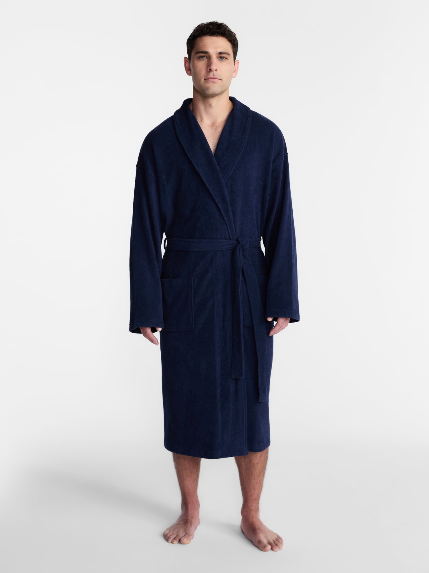 George Men's Terry Cotton Robe, One Size