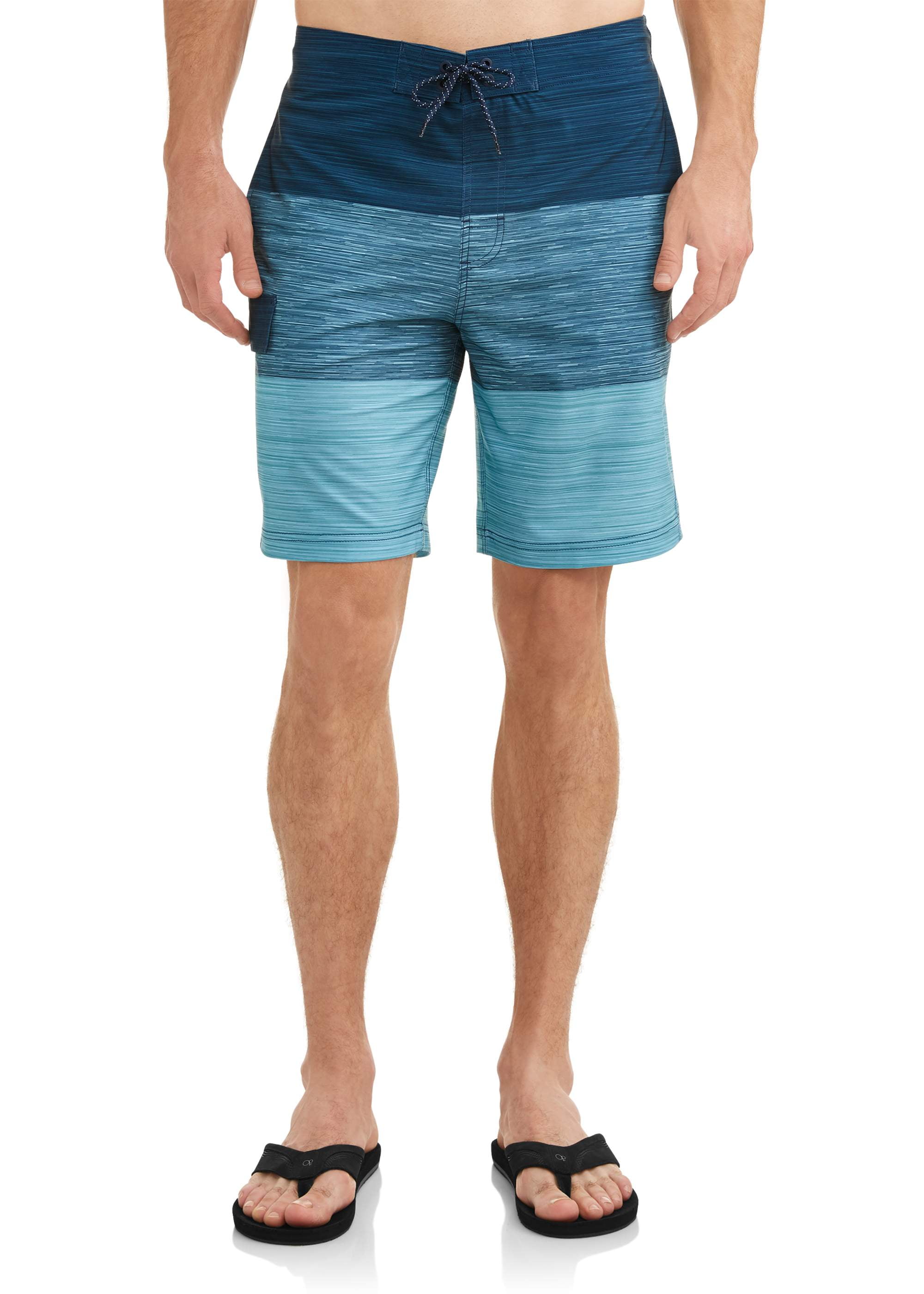 Men's Text Color Block Eboard 9Inch Swim Short , up to size 5XL