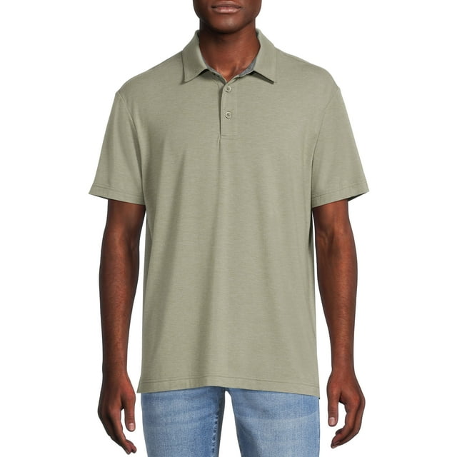 Men's Textured Jersey Polo Shirt