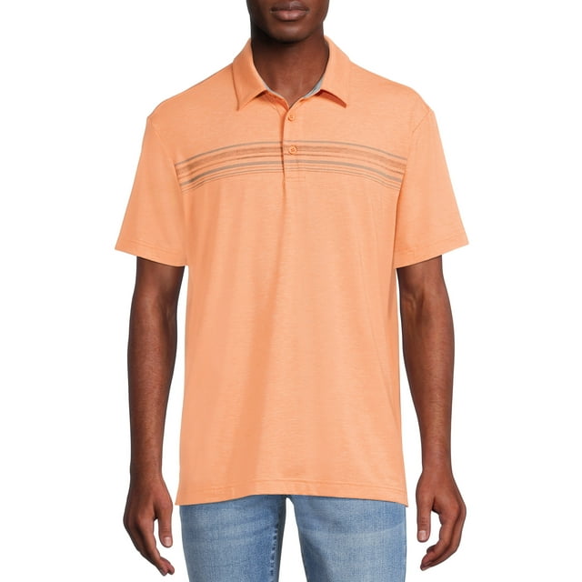 Men's Textured Jersey Polo Shirt