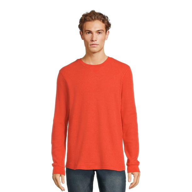 Men's Thermal Crewneck Tee with Long Sleeves