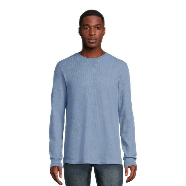 Men's Thermal Crewneck Tee with Long Sleeves
