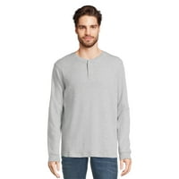 George Men s Thermal Henley Shirt with Long Sleeves