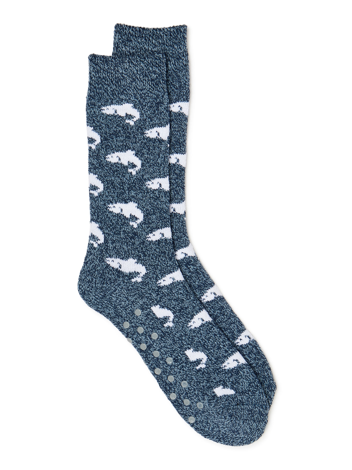 Men's Thermal Socks with Fish Pattern Brushed Acrylic