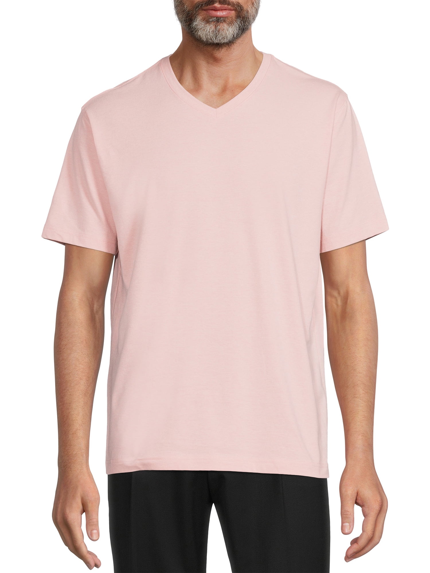 George Men’s V-Neck T-Shirt with Short Sleeves - Walmart.com