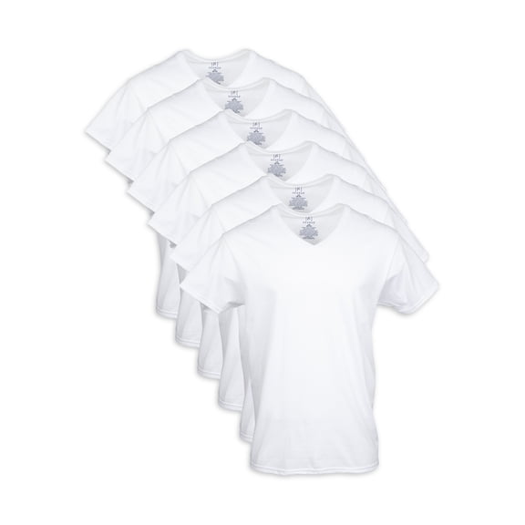 George Men's V-Neck T-shirts, 6-Pack