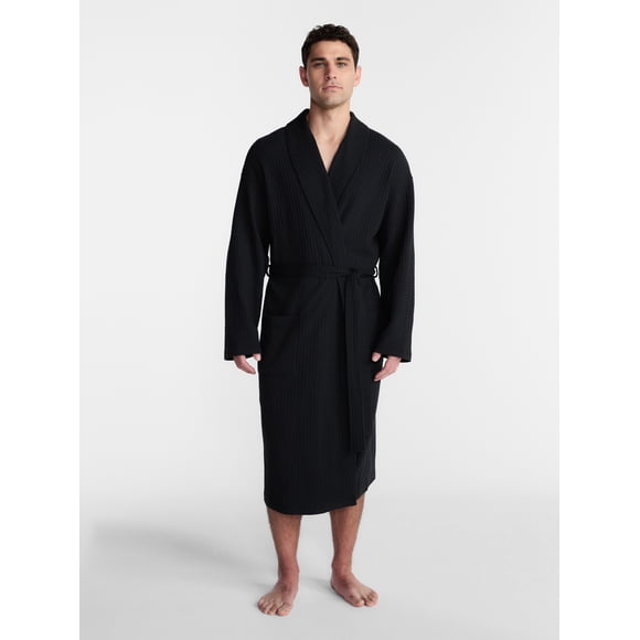 George Men's Waffle Knit Robe, One Size