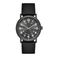 thumbnail image 1 of George Men's Watch: Gunmetal Tone Case, Black Easy Read Dial, Black Vegan Leather Band (FMDOGE046), 1 of 4