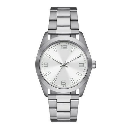 George Men's Watch: Silver Tone Case, Silver Dial, Silver Tone 3 Link Bracelet (FMDOGE045)
