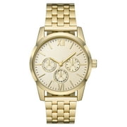 George Mens Watch with Brush Gold Round Case, Gold Dial and Brush Gold 5 Link Bracelet FMDOGE058