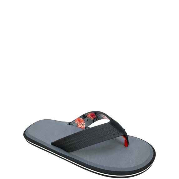 George Men's Water-Friendly Flip Flop Slipper, Open Toe Black, 11/12