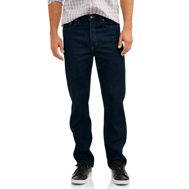 Shop George Men's and Big Men's 100% Cotton Relaxed Fit Jeans - Great ...
