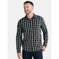 thumbnail image 1 of George Men's and Big Men’s Button Down Poplin Shirt with Long Sleeves, Sizes S-3XL, 1 of 4
