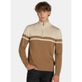 thumbnail image 1 of George Men's and Big Men's Chest Stripe Quarter Zip Sweater, Midweight, Sizes S-3XL, 1 of 3