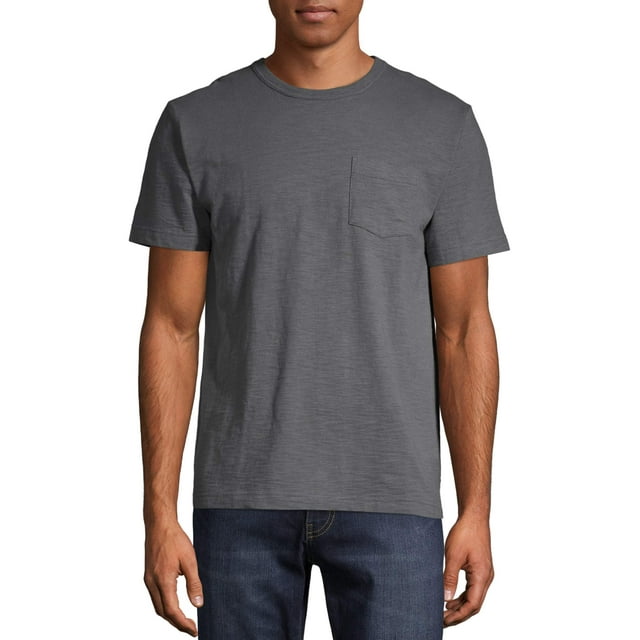 George Men's and Big Men's Cotton Crew Pocket T-Shirt, Up To Size 3XL ...