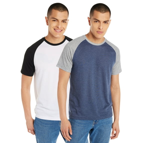 George Men's & Big Men's 2-Pack Raglan Sleeve Tee, Sizes S-3XL